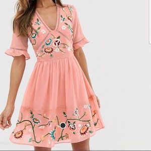 Flowery Blush Dress